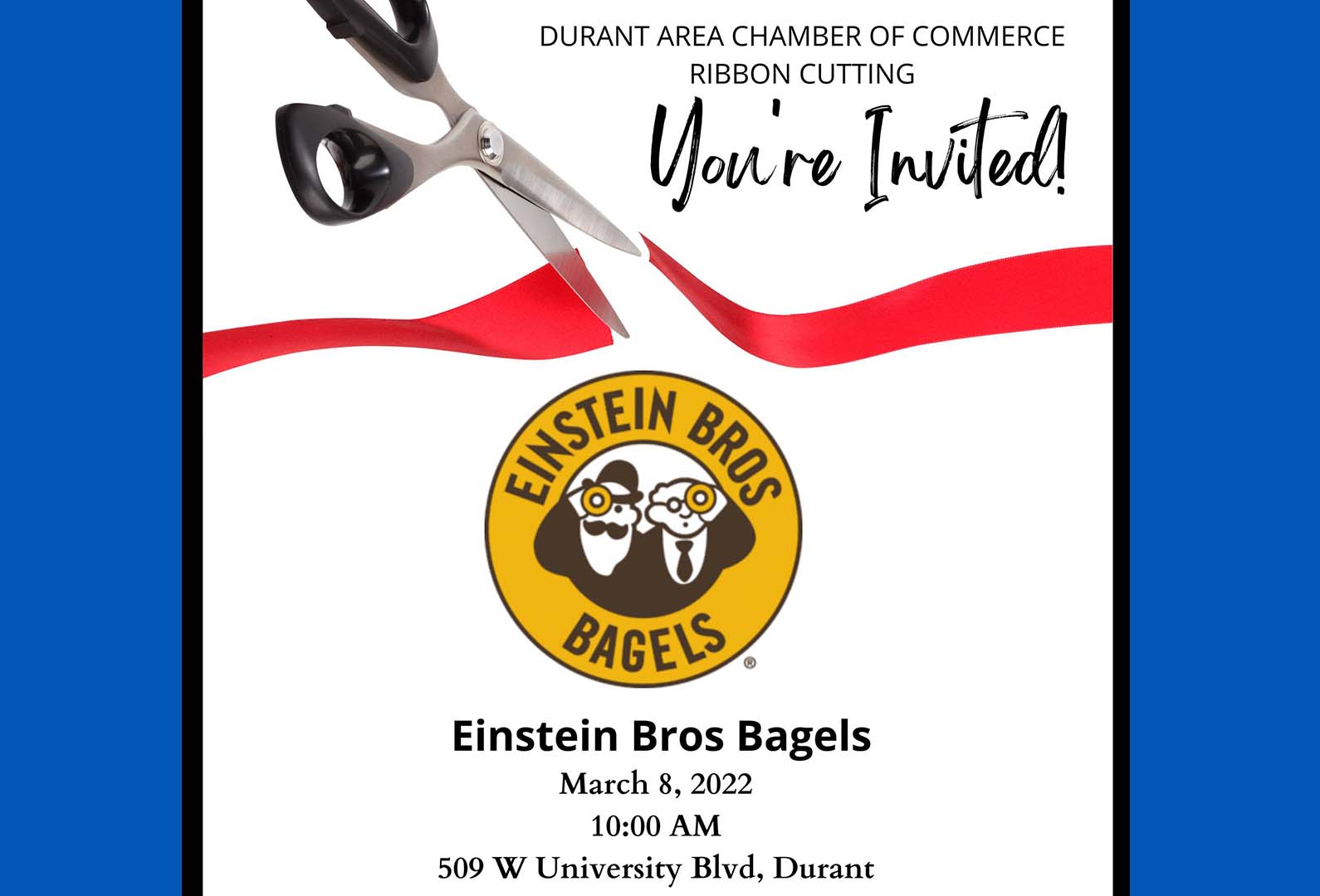 Einstein Bros Bagels Ribbon Cutting Southeastern Oklahoma State