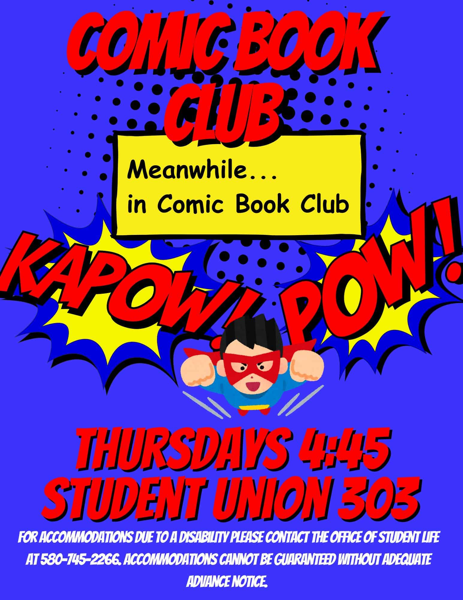 Comic Book Club Flyer