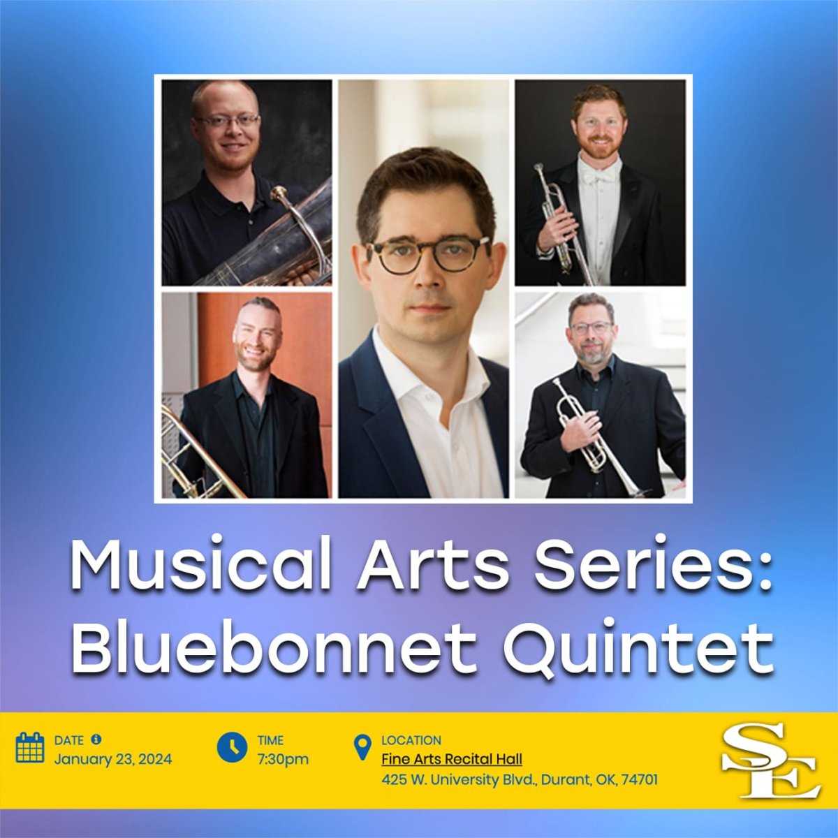 Musical Arts Series: Bluebonnet Quintet banner